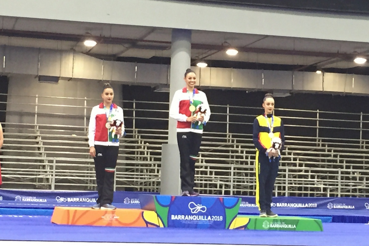 Logra gimnasia rítmica oro y plata en Barranquilla